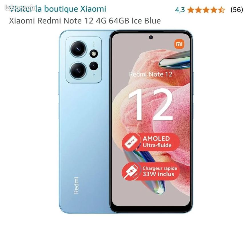 Téléphone xiaomi redmi note 12 (image 1)