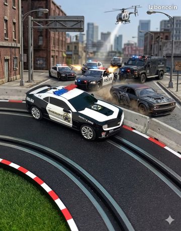 Carrera GO!!! Chevrolet Camero police Sheriff avec gyrophare - Voiture de course, sport - Accessoire circuit et carte tigre - Jeux - Jouets