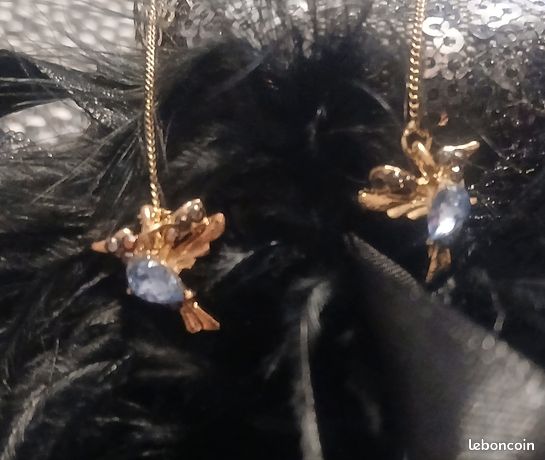 Boucles Oreilles Pendantes Oiseaux Par La Bijouterie Art'emi