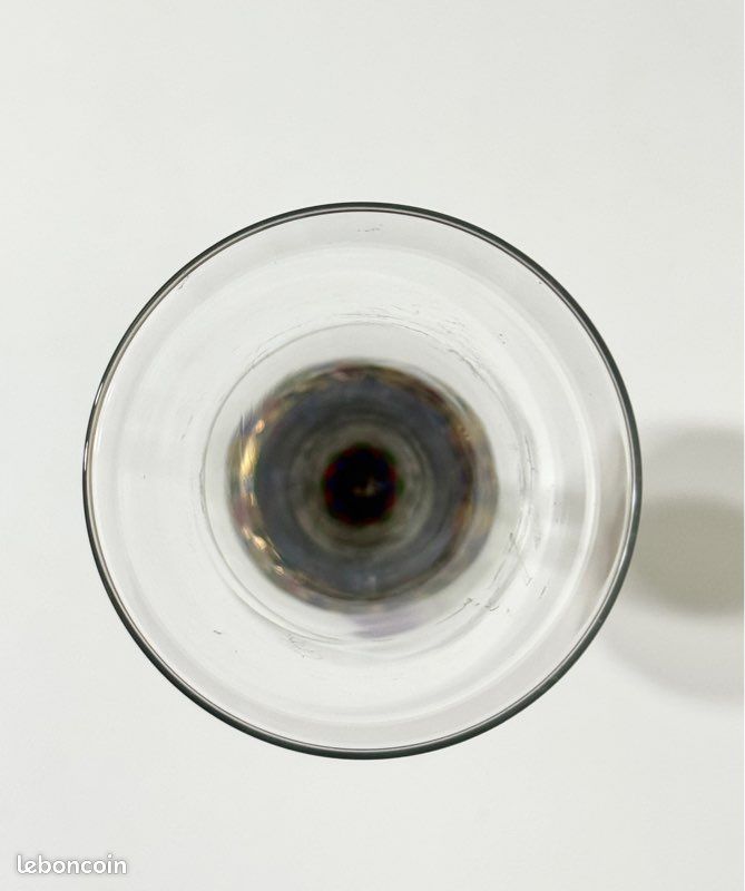 Flûte à champagne ancienne NAGEL en cristal , 27 cm , bon état (image 10)