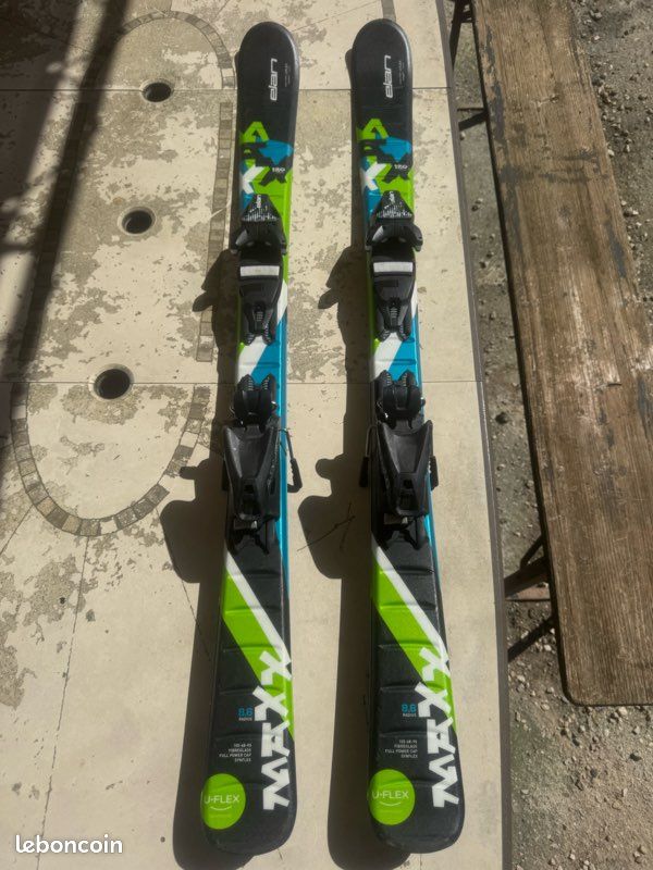 ski occasion enfant ELAN PRO RACE taille: 110 cm = 1 mètre 10 + fixations