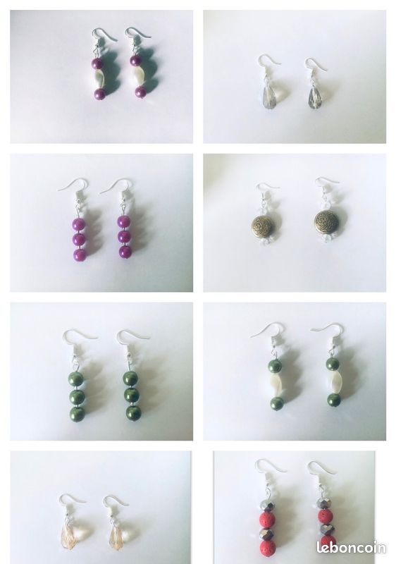 Paire Boucle d’Oreille Femme fabrication Artisanale Cadeau Bijoux (image 1)