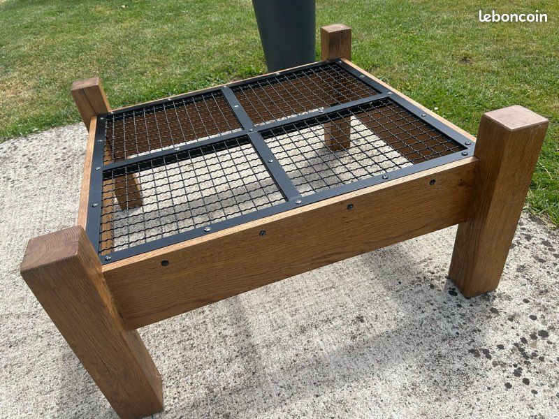 Table basse chêne et acier (image 2)
