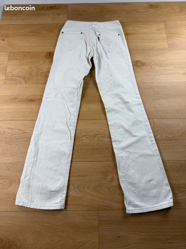 Jean Levis Billie May droit blanc W25 L32 femme NK18 (image 3)