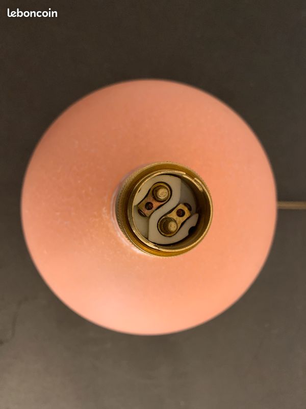 Lampe boule porcelaine vintage Virebent (image 8)