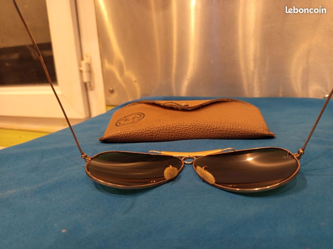 Soleil vert Ray-Ban aviator B&L vintage 1960+ étui Accessoires