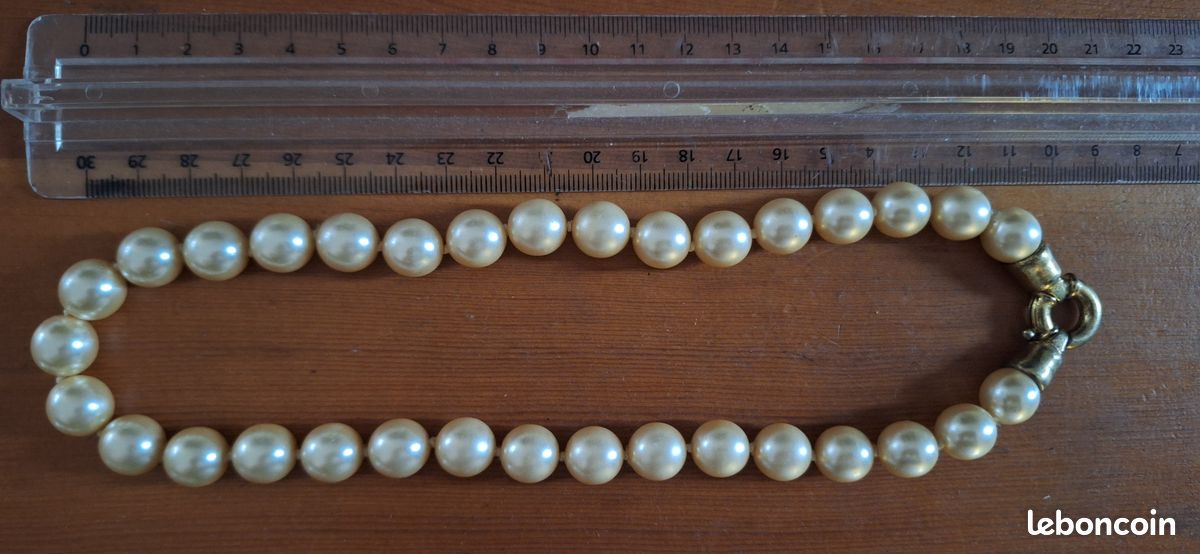 Collier vintage perles nacrées (image 1)