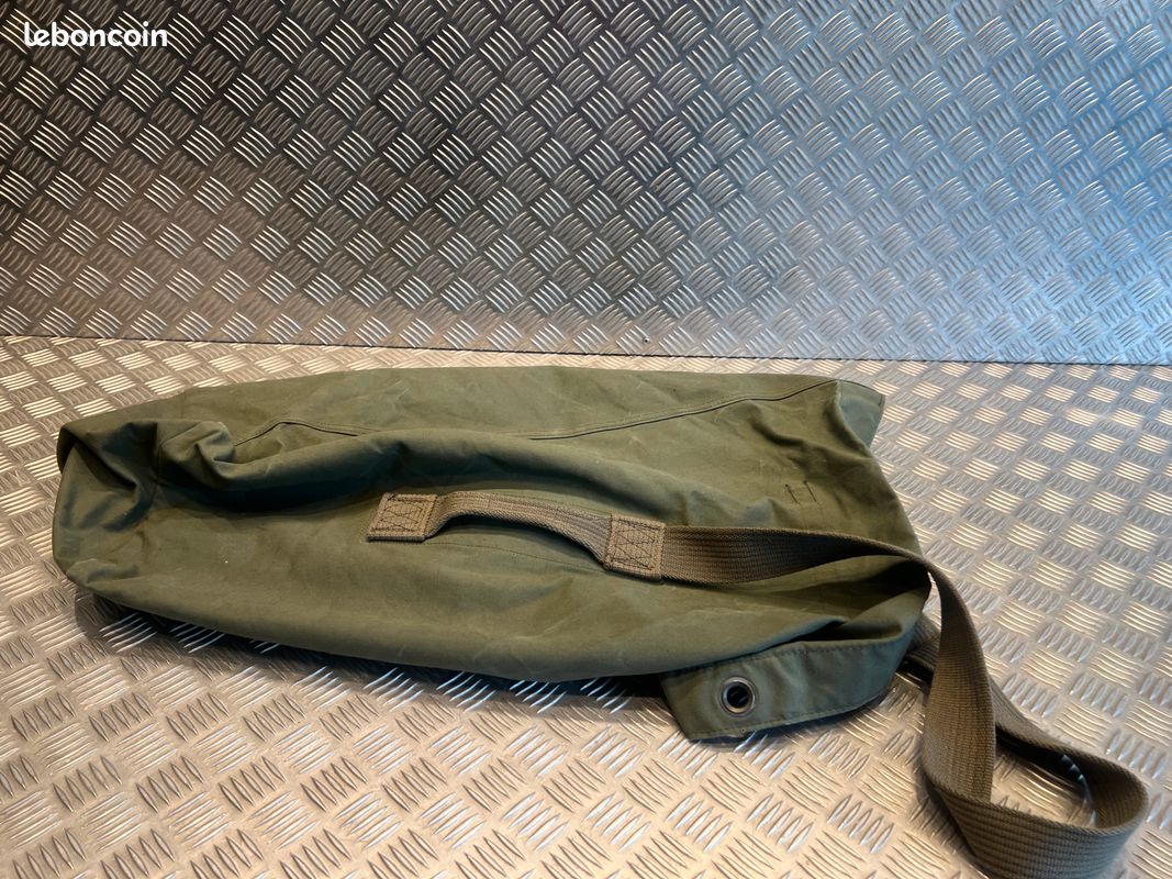 Sac a dos polochon paquetage militaire marine armée vintage