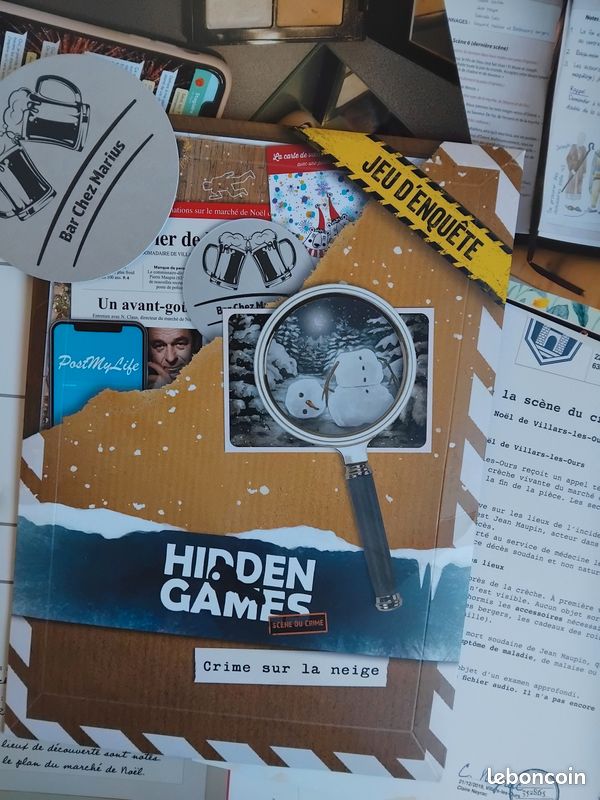 Escape Game Table Crime Sous La Neige - Jeu D'enquête Italien Pour Escape Game Table Crime Sous La Neige - Jeu D'enquête Italien Pour