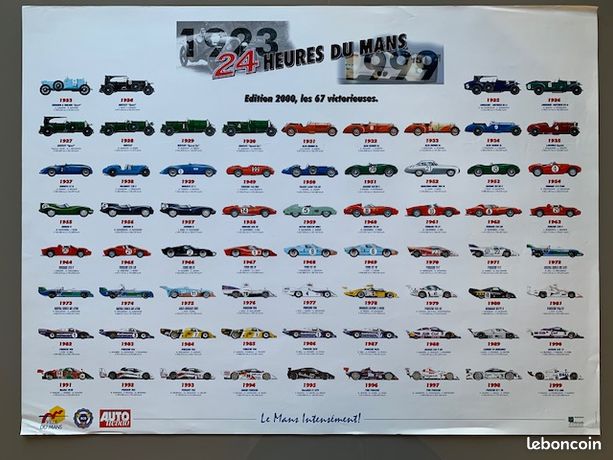 Affiche Originale Des 24 Heures Du Mans 2000 - Course Automobile - Occasion