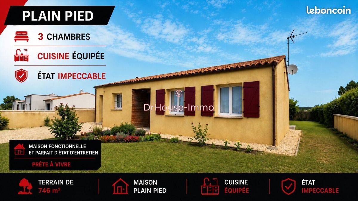 Maison 5 pièces 85 m² · à Saint-Jean-d'Hermine · 85 m² · 188 000 €