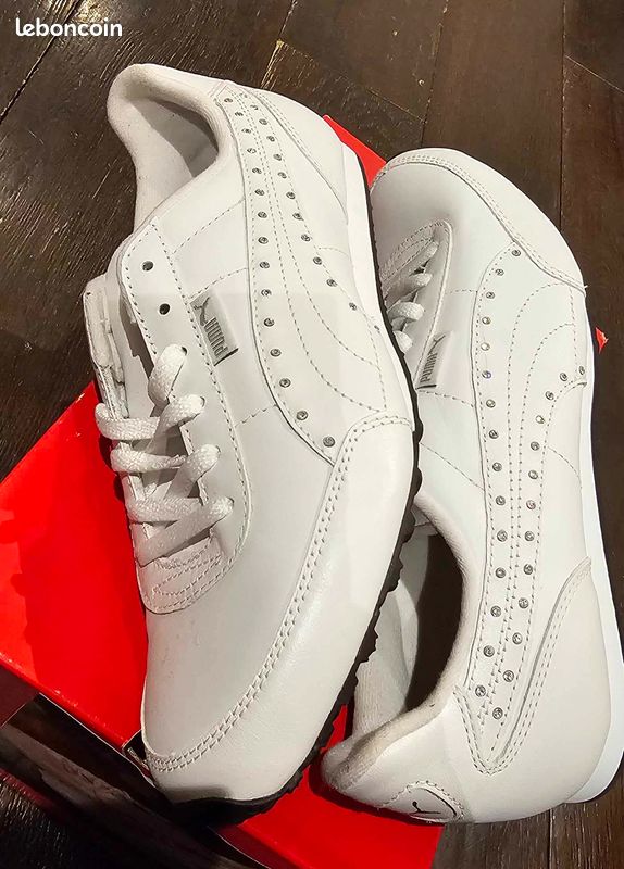 Puma Strass Basket A Strass Basket PUMA NEUVES Collector Blanche à