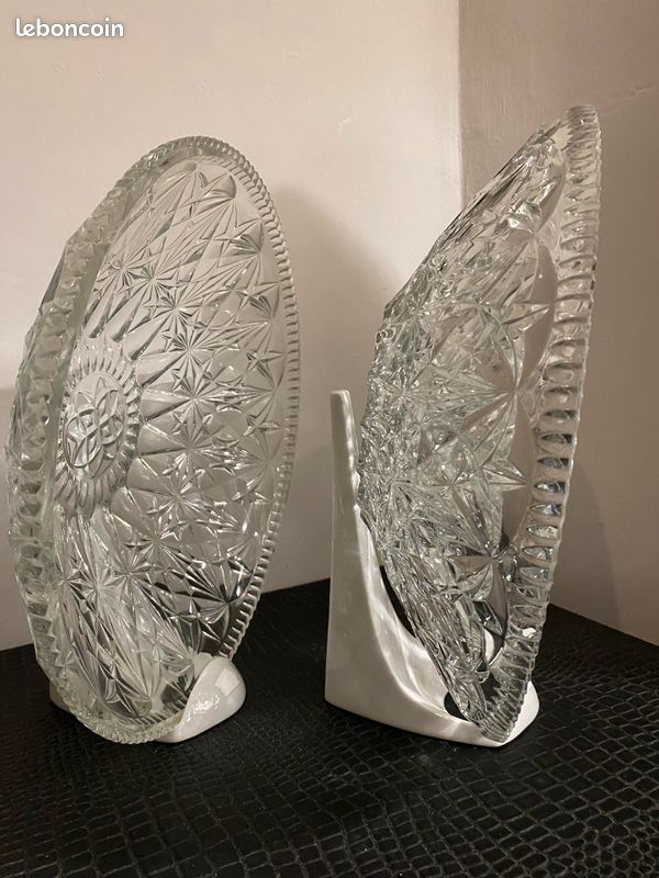Coupes (x2) à fruits, à dessert en cristal D.30 cm (image 3)