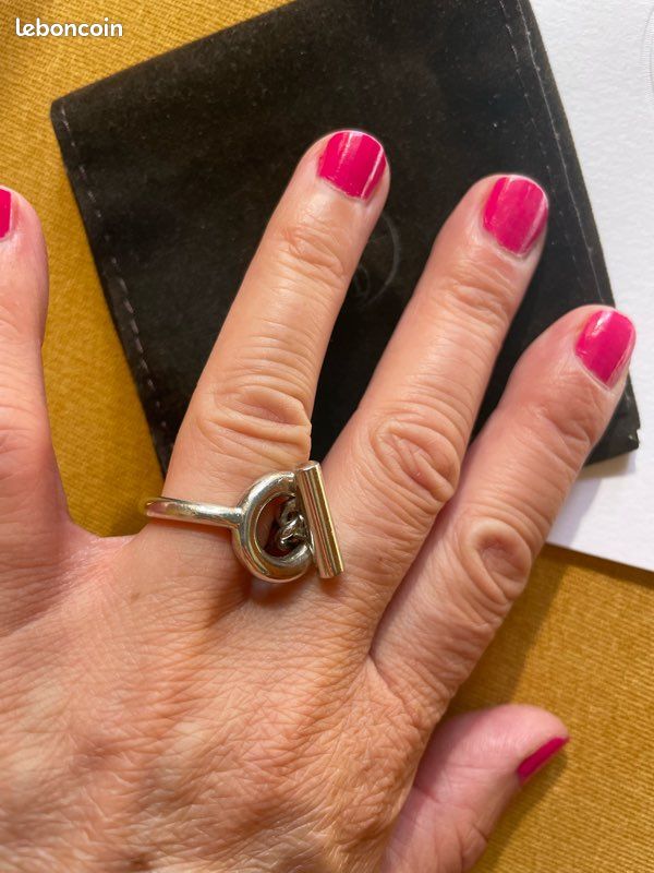 Argent Bague Croisette Imitation Bague Hermès Croisette MM Argent
