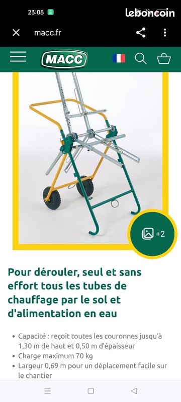Chariot dévidoir per ou multicouche macc polyrol (image 5)