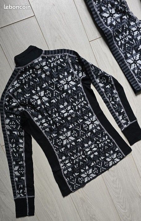 Haut zippé / sous-couche 100% mérinos taille S ou M KARI TRAA (image 12)