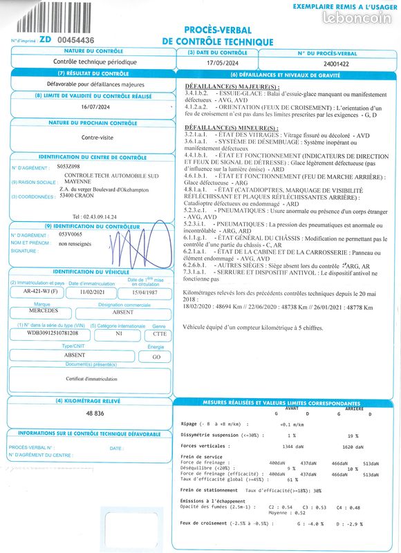 Fourgon mercédes 407D (image 3)