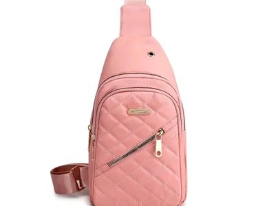 Sac De Poitrine HNOOM En Cuir PU - Sacoche Bandoulière Femme - Multifonction Voyage - Violet