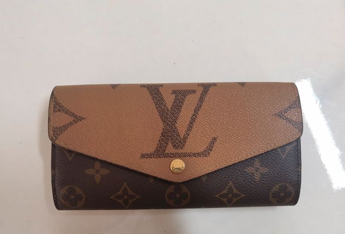 Louis Vuitton Portefeuille Cléa Beige Leather Wallet (Pre-Owned