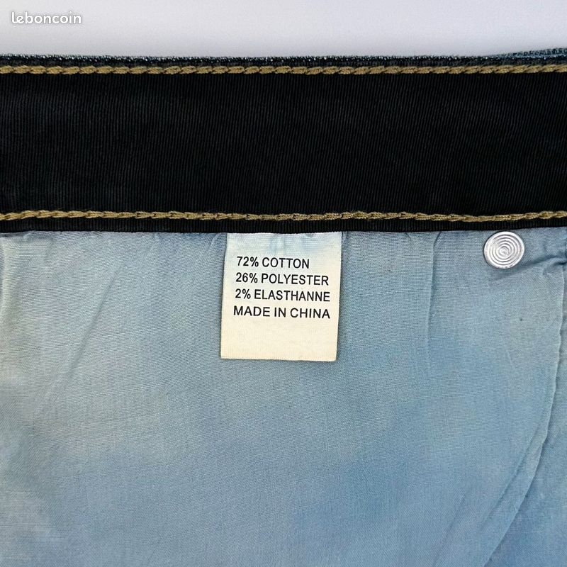 PREMIERÔLE Pantalon pantacourt / corsaire jean denim, taille haute (image 11)