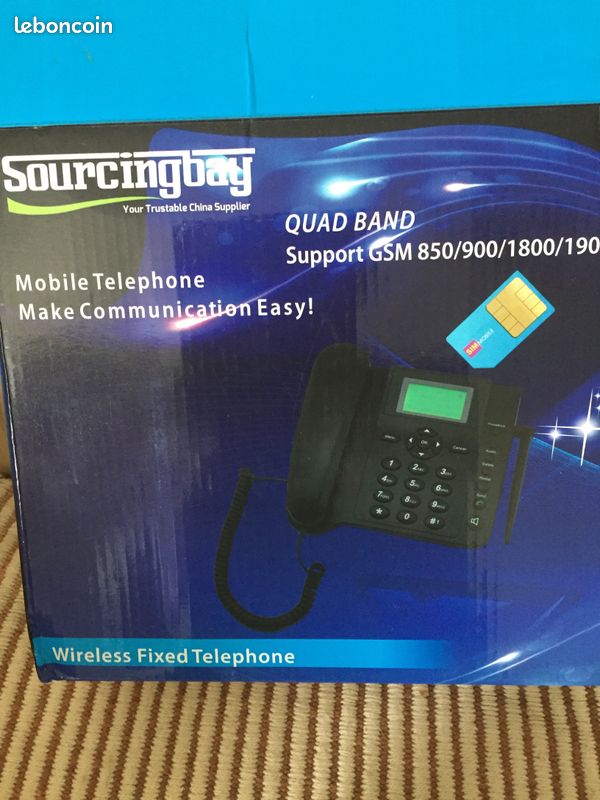 Téléphone fixe avec carte SIM (image 1)