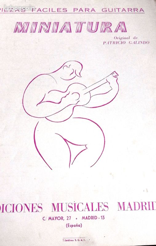 1 PARTITION MINIATURA Pour guitare (image 1)