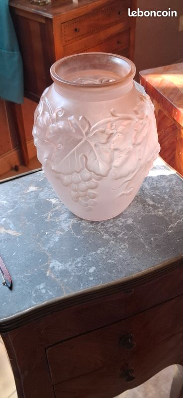Vase pâte de verre raisin (image 1)