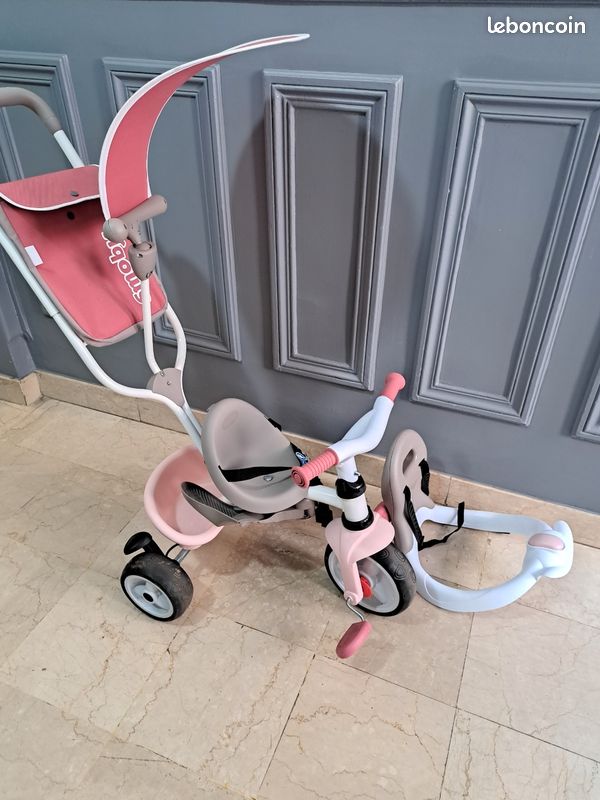 Tricyle évolutif baby balade plus rose Vélos