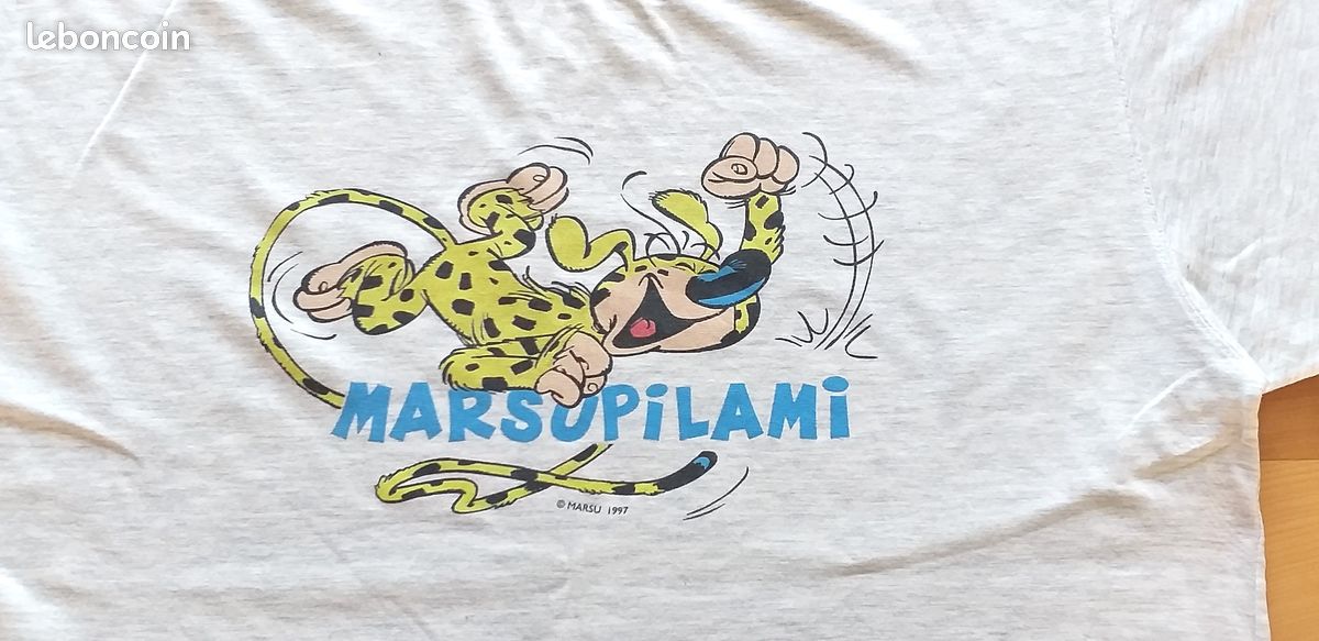 Pull Vintage Marsupilami Studio Aventures 1997 - Taille XL - Rouge - Occasion Très Bon état
