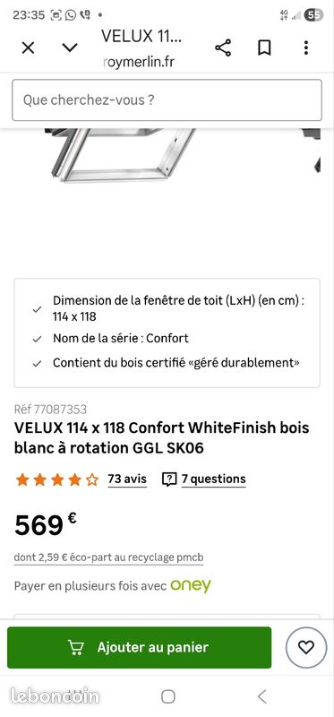 Velux ggl sk06 neuf (image 3)