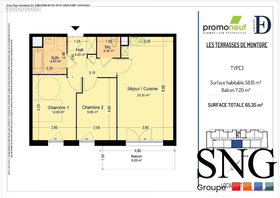 Appartement a louer lens - 3 pièce(s) - 58 m2 - Surfyn