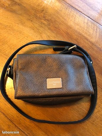 Pochette bandoulière neuve marron cuivré