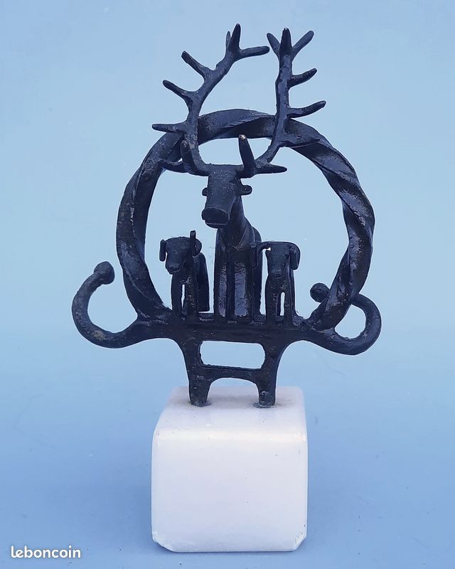 Figurine Cerf Aludo Aluminium 1/32 - Vintage France - Très Bel état