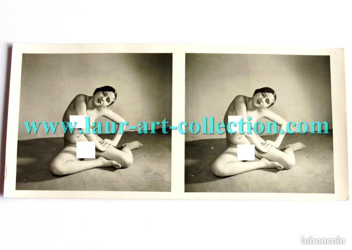 Vue stereoscopique erotique, femme nue artistique, photo erotisme 1920-40  pin-up (18) - Collection