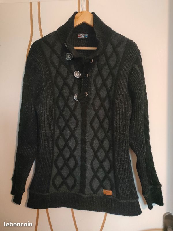 Pull laine noir (image 1)
