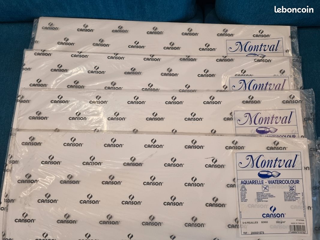 Lot de grandes feuilles de dessin aquarelle peinture (image 4)