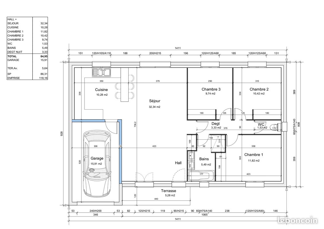 Maison 5 pièces 85 m² · à Labastide-Clermont · 85 m² · 209 000 €