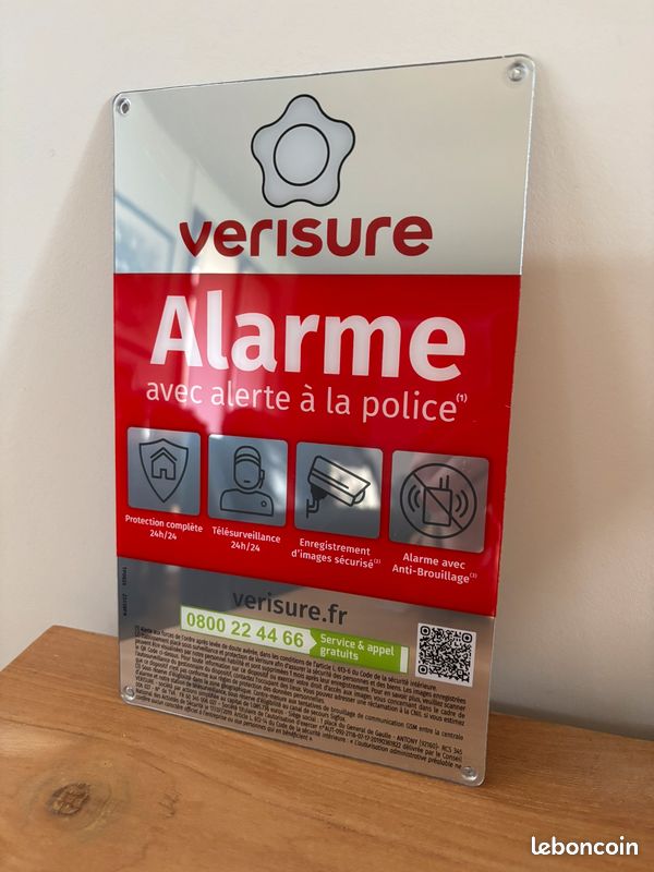 Lot D'autocollants Et Plaque Verisure – Neuf – Pour Alerte Ou Déco