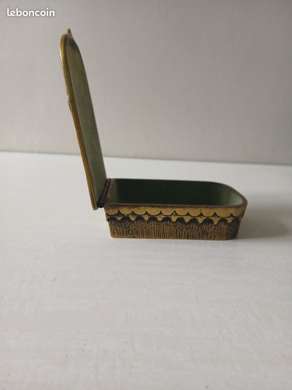 Boîte vide-poche Max Le Verrier en bronze – Salamandre de François Ier – Signée 12 cm (image 3)