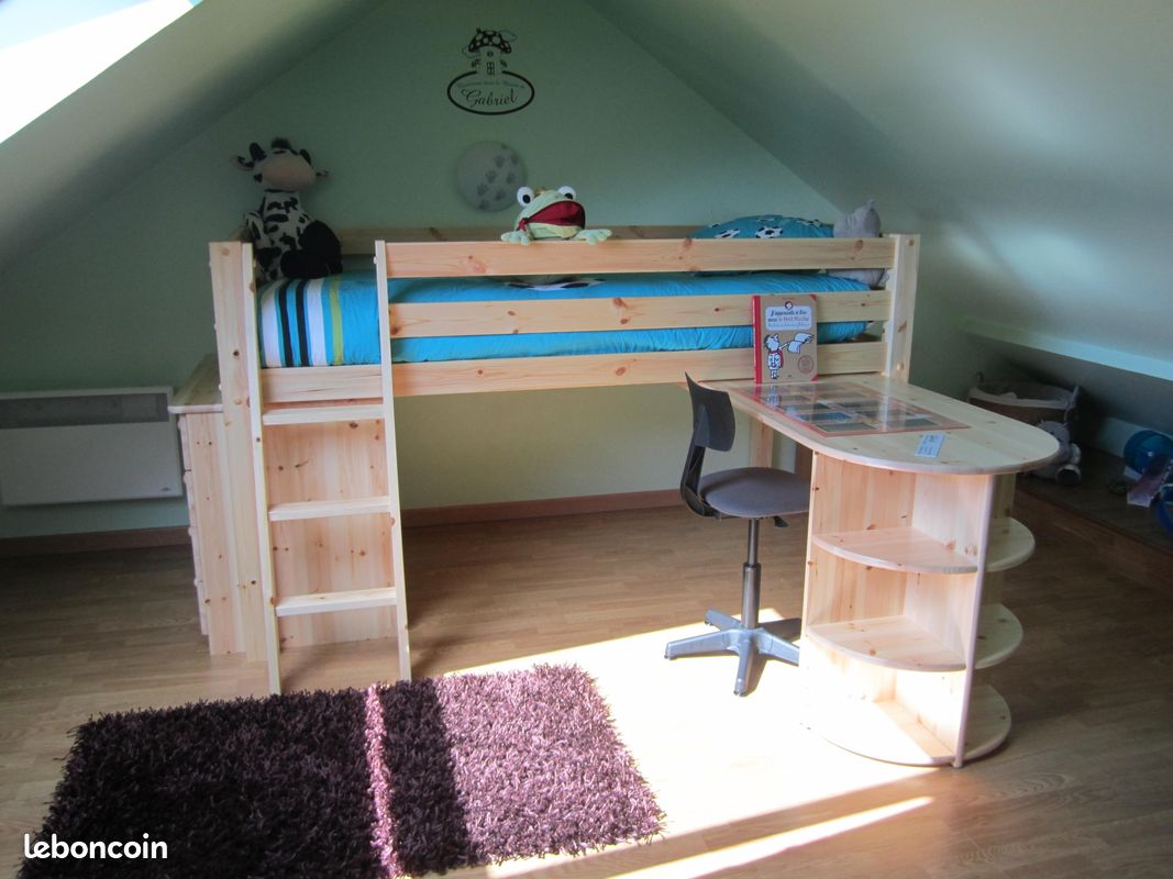 Lit mezzanine en pin (image 1)