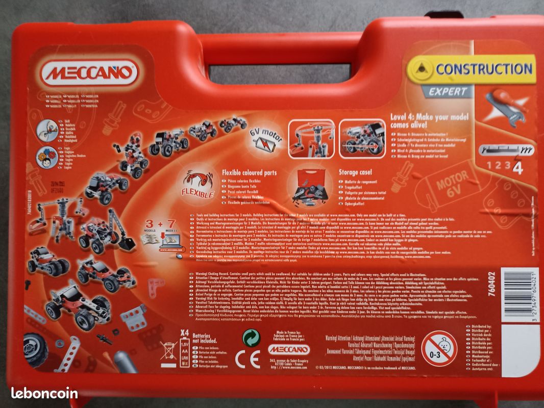 Coffret valise du jeu de construction Meccano n°0402 (image 2)