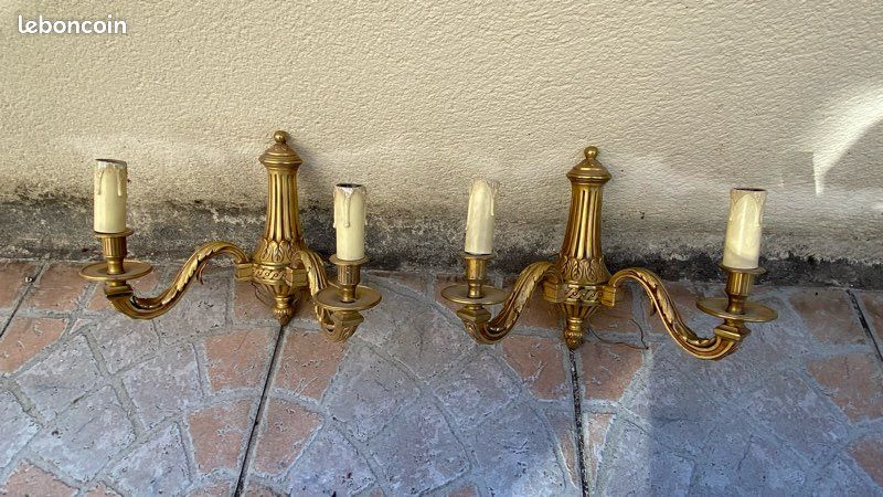2 Appliques en bronze doré (image 2)