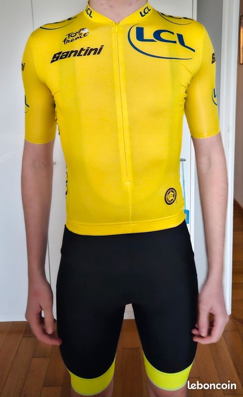 Maillot Cyclisme Santini SMS Tour De France Homme 2XL, Jaune, Occasion