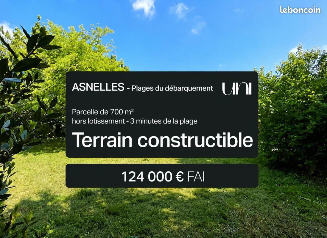 Terrain 700 m² Asnelles · 124 000 €