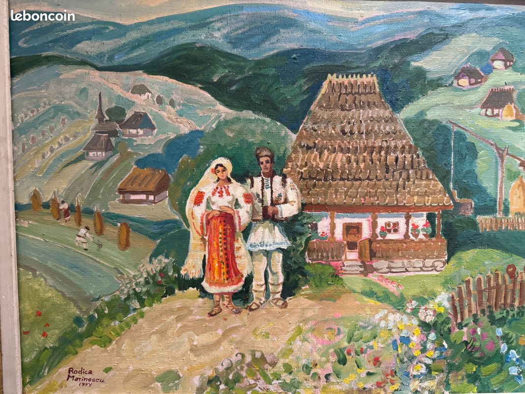 Peinture rodica marinescu (1937-) - paysage anime (image 4)
