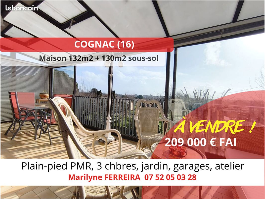 Maison 4 pièces 133 m² · à Cognac · 133 m² · 209 000 €