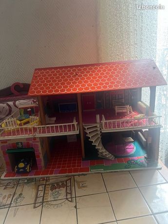 Camp Depreux Caserne Dépannage Dinky 1/43ème - Bon état 20x30cm Années 50/60