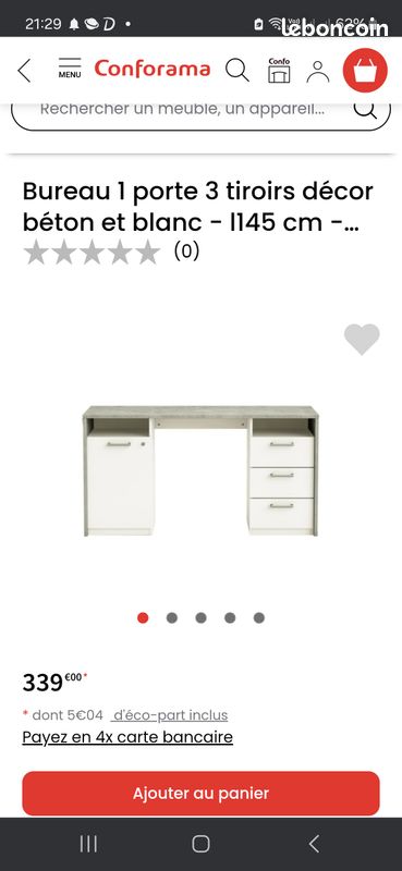Bureau comme neuf 145cm (image 4)
