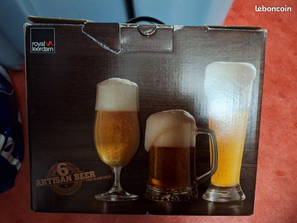Coffret Verre à Bière Humour – 'Tout Travail Mérite Sa Bière' Avec Décapsuleur Intégré, Cadeau Parfait Pour Les Amateurs De Pression !
