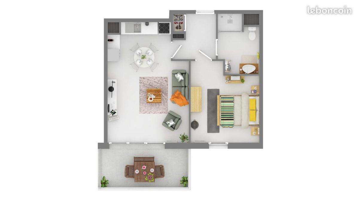 Appartement 2 pièces 43 m² · à Marseille · 43 m² · 783 €/mois